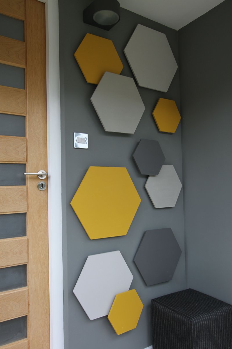 Гипсовые стеновые панели соты hexagon