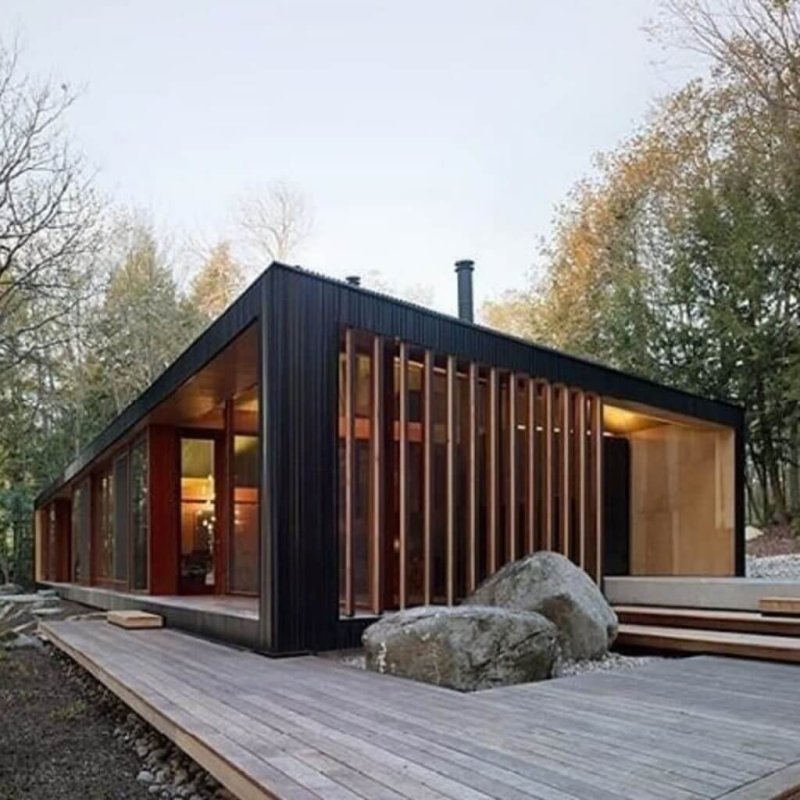 Барн хаусы barn house с односкатной крышей