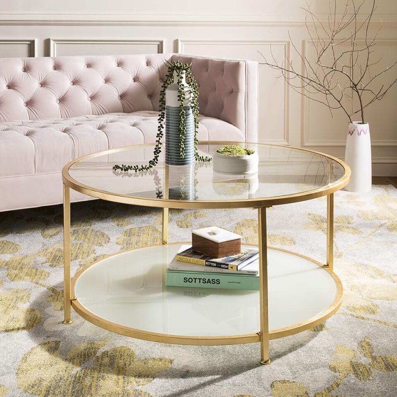 Glass coffee table