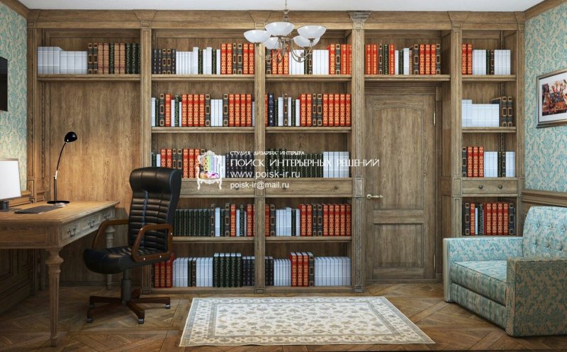 Книжные шкафы в интерьере