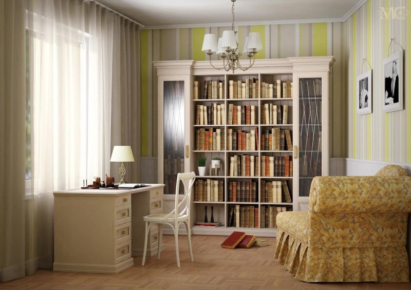 Книжные шкафы в интерьере