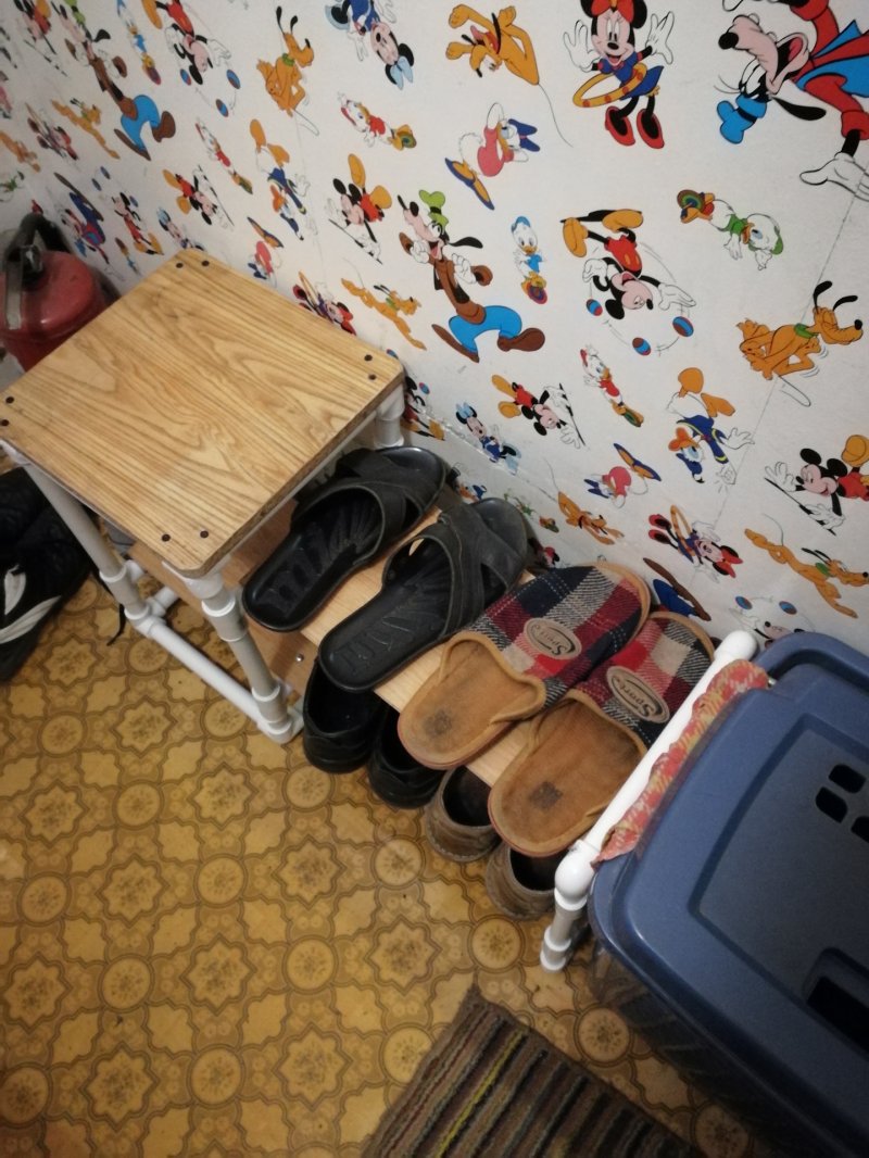 Обувница из труб пвх