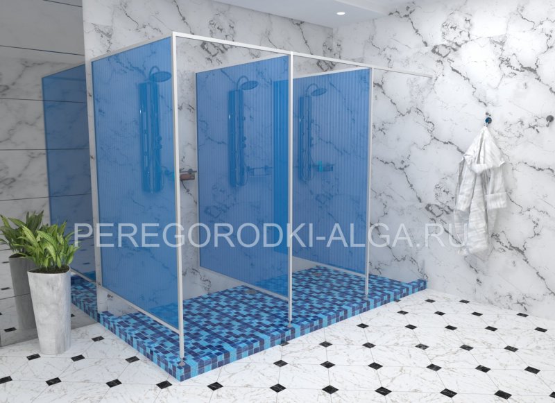 Перегородка в душевую из поликарбоната