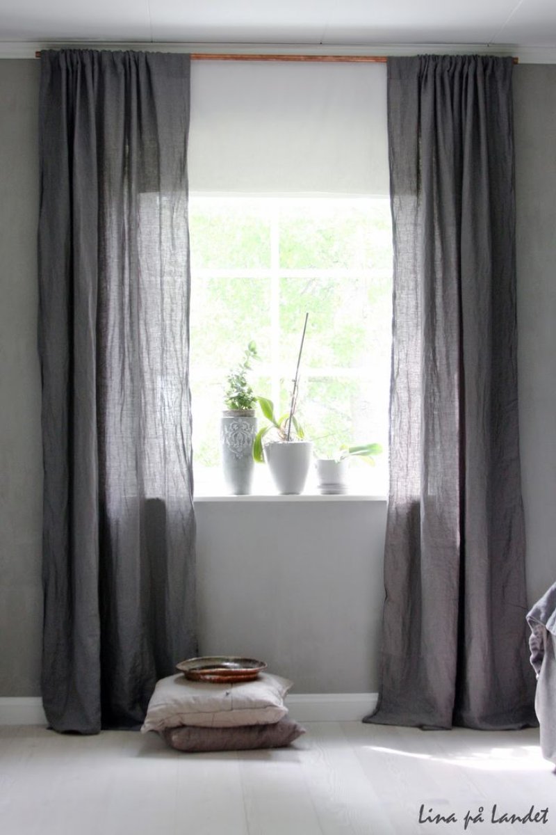 Льняные шторы hm home