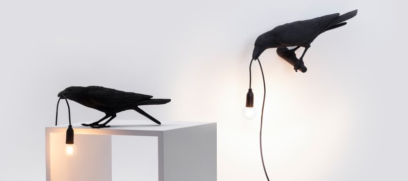 Бра seletti bird lamp white looking