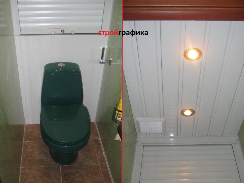 Отделка туалета пластиковыми панелями