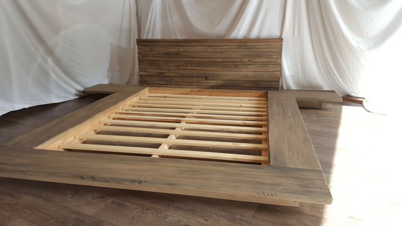 Кровать двуспальная своими руками из дерева