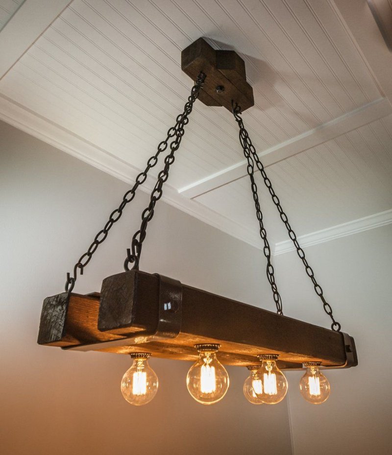 Светильник wood chandelier