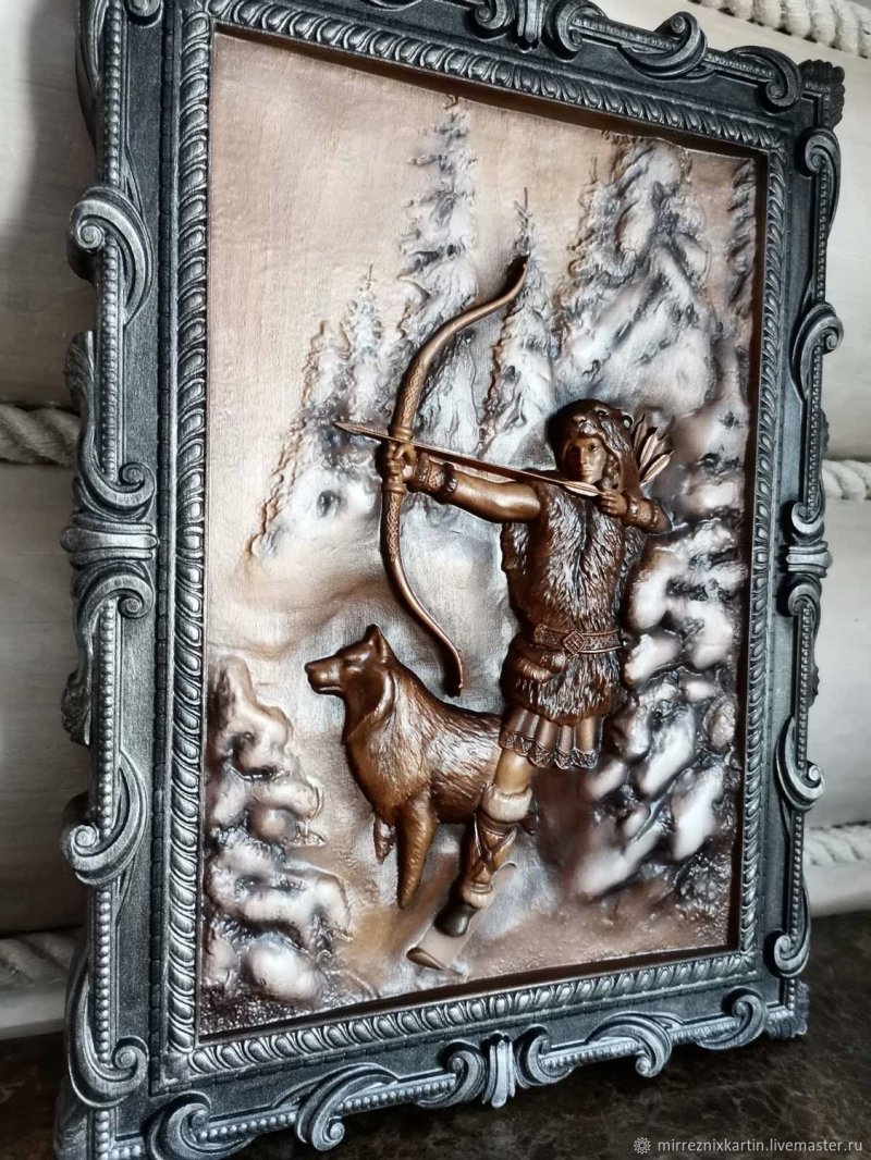 Резное панно картины ожиганова