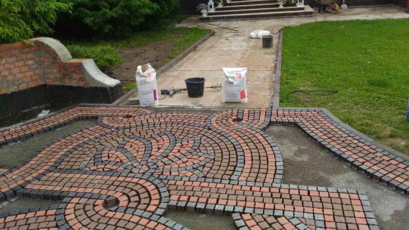 Укладка тротуарной плитки