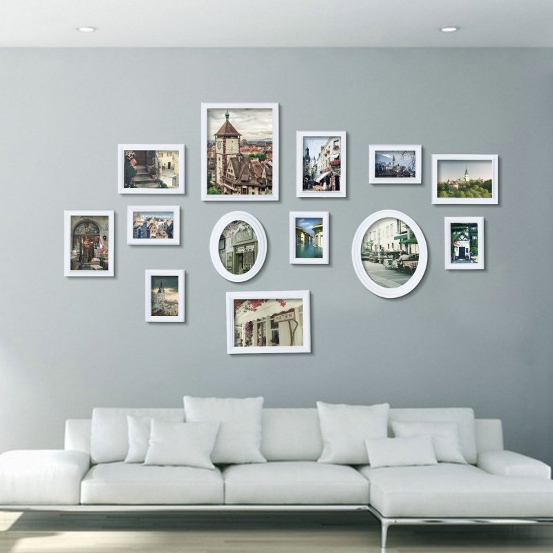 Фоторамки в интерьере квартиры