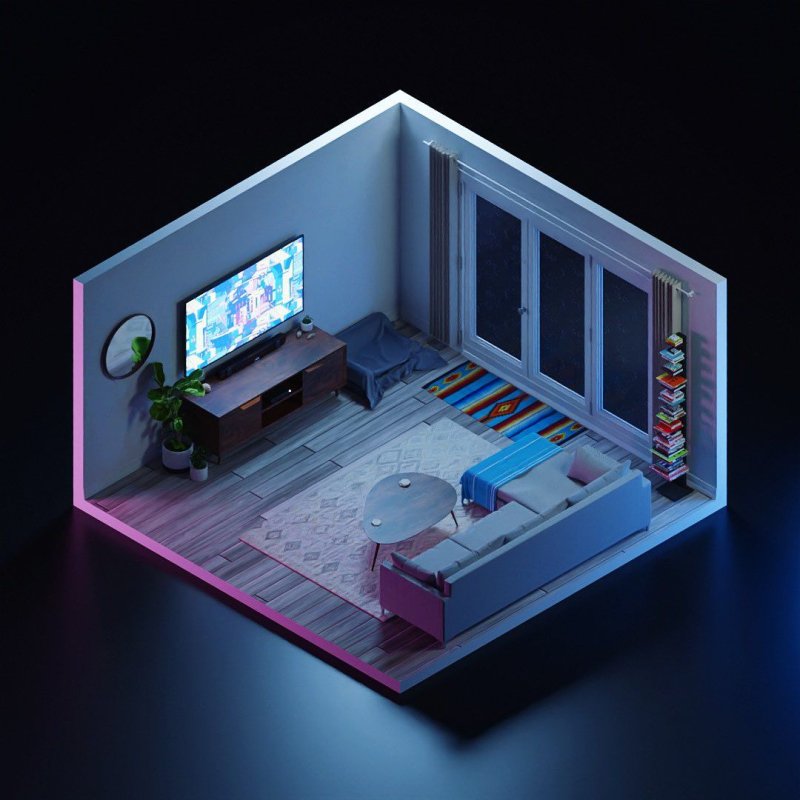 Комната isometric 3d