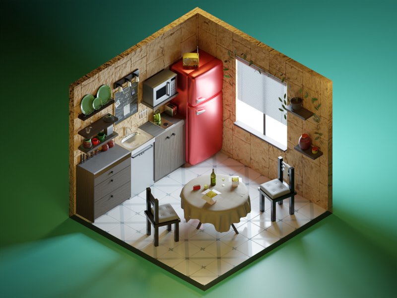 Blender 3d изометрия