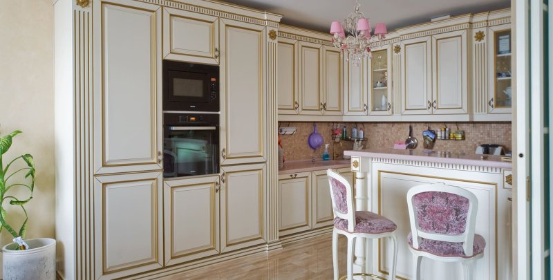 Кухня лукреция слоновая кость