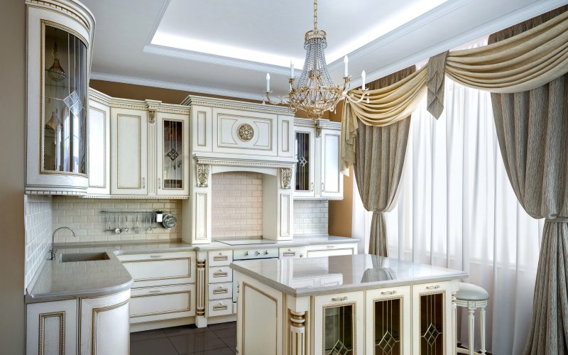 Кухня в классическом стиле светлая