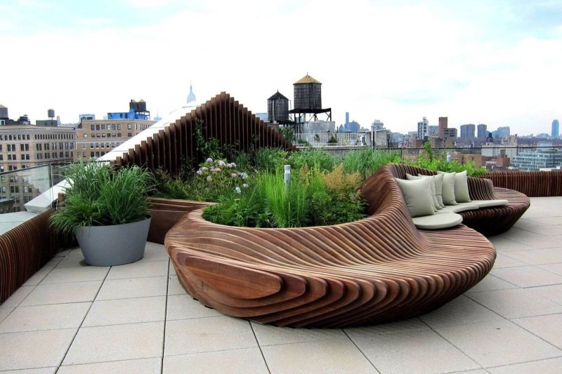Эксплуатируемая плоская кровля green roof