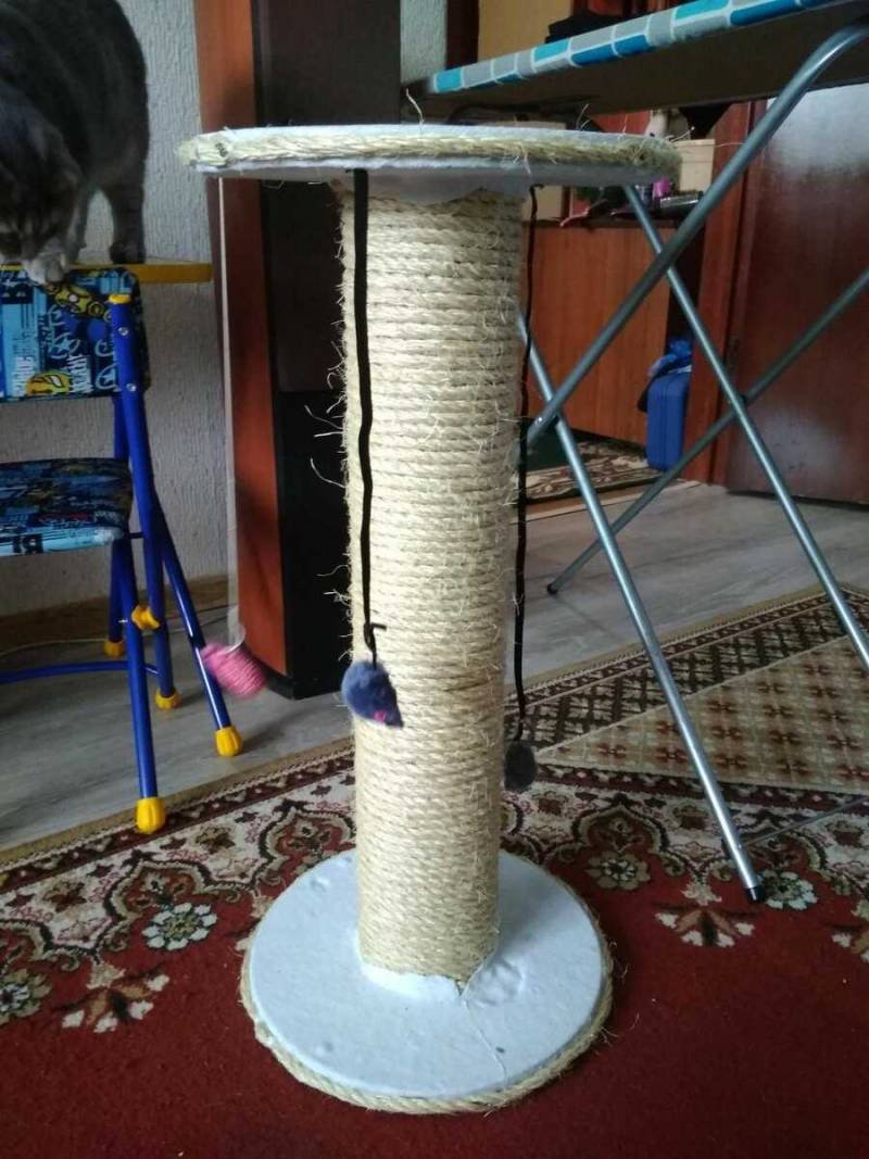 Сделать когтеточку для кошки своими руками в домашних условиях