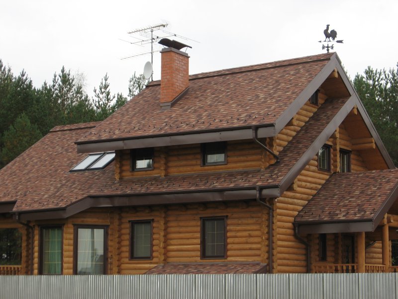 Крыши деревянных домов