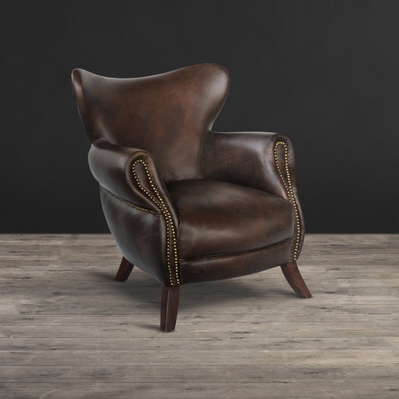 Кресло norbert armchair brown vintage