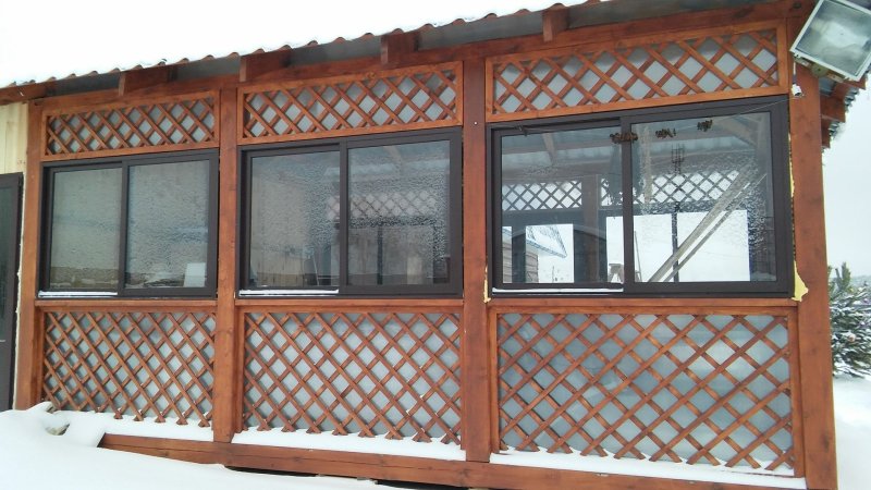 Остекление беседки