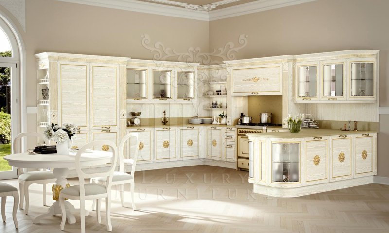 Кухня лукреция слоновая кость