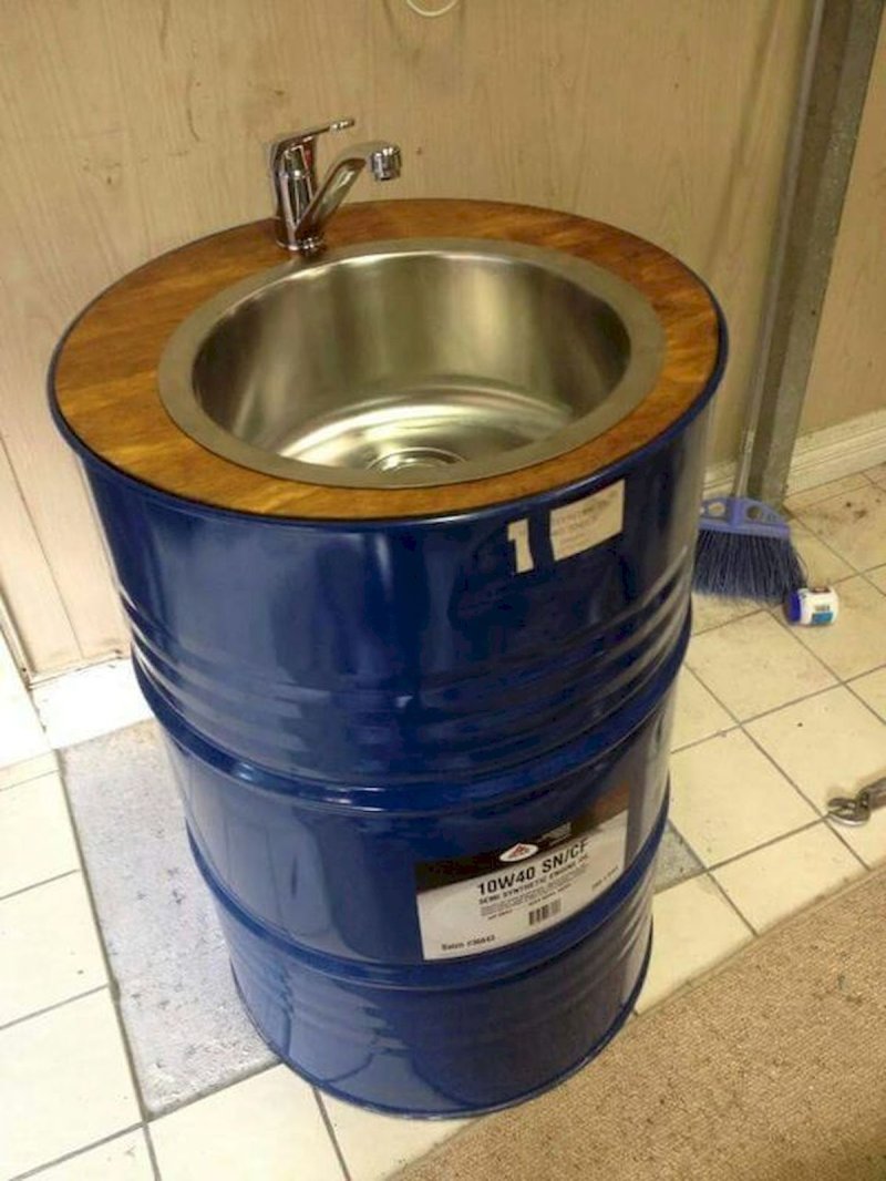 Раковина из бочки