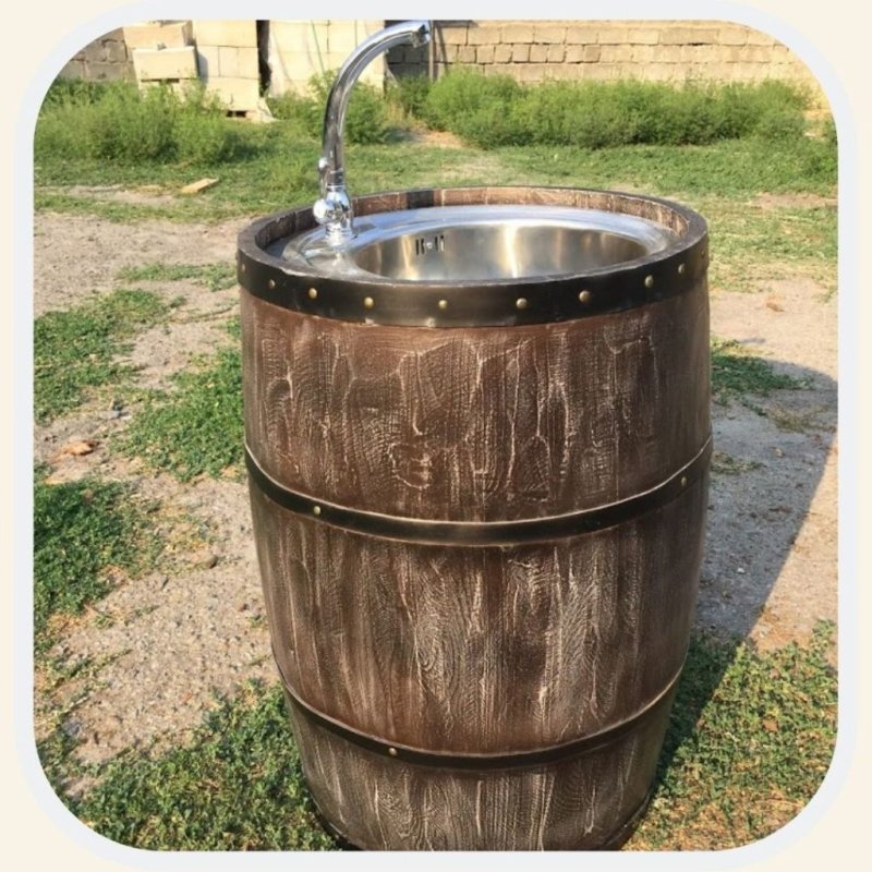Умывальник из бочки