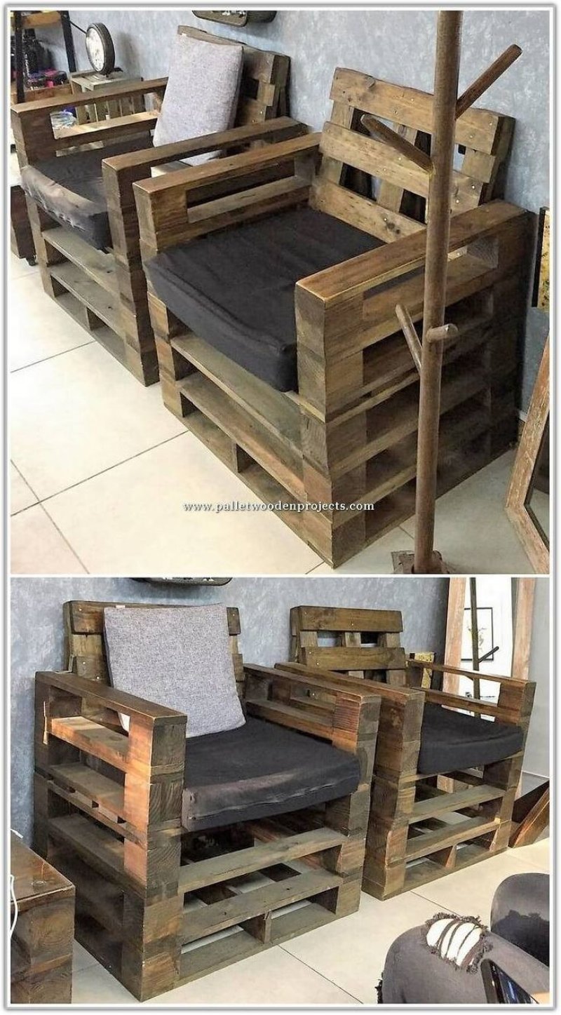 Кресла из поддонов