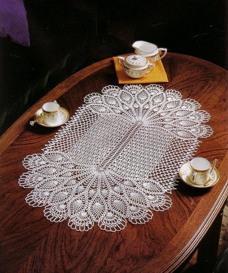Crochet lace овальная салфетка