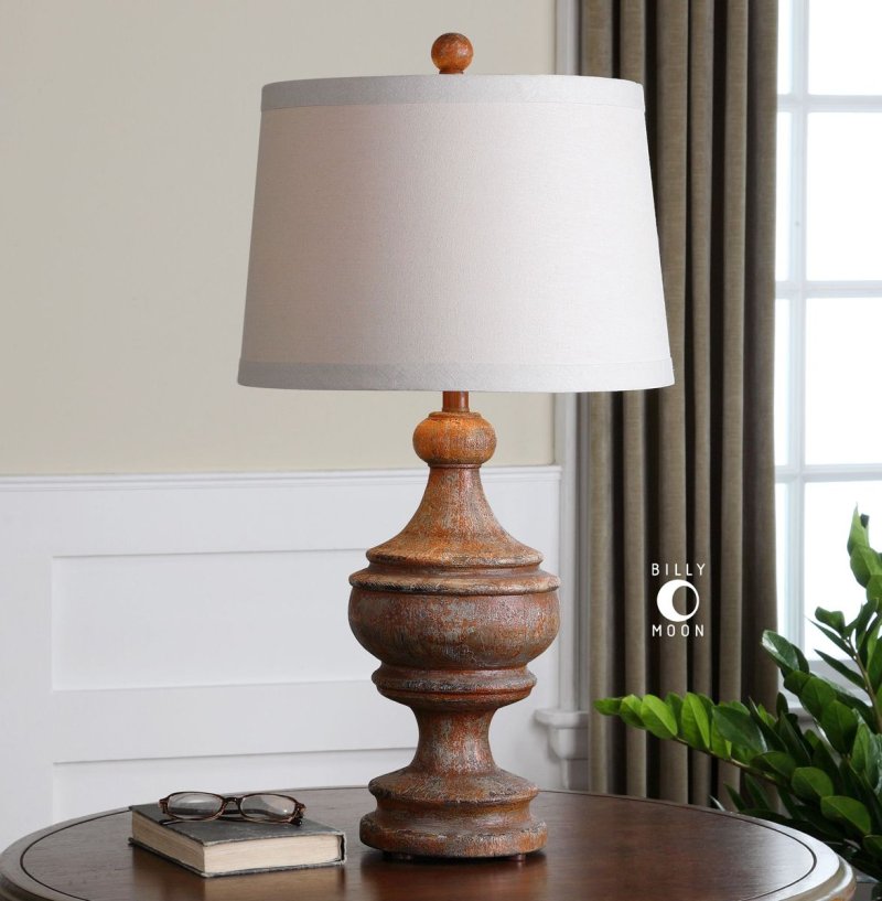 Настольная лампа mica wooden base table lamp