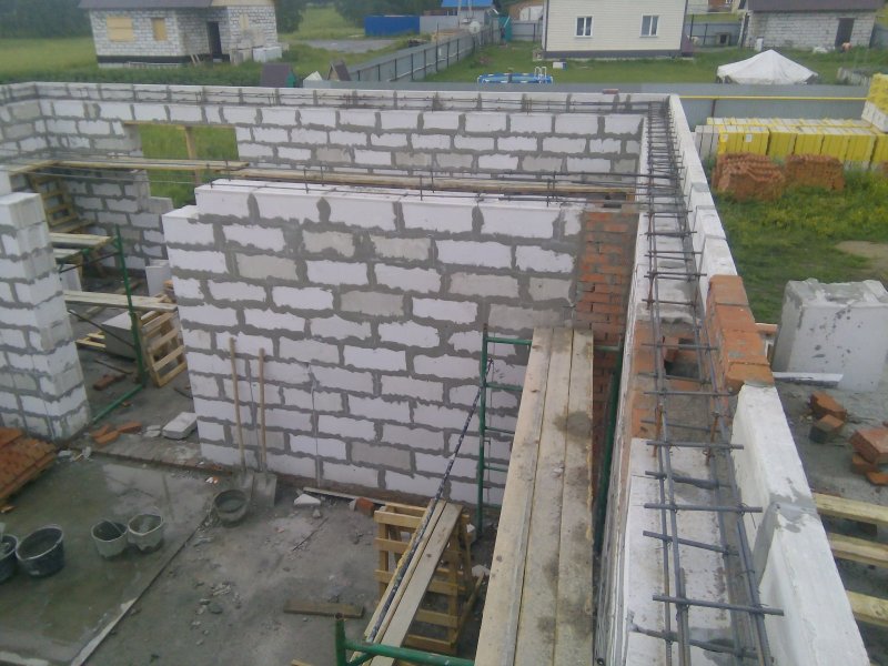 Армопояс в доме из газобетона
