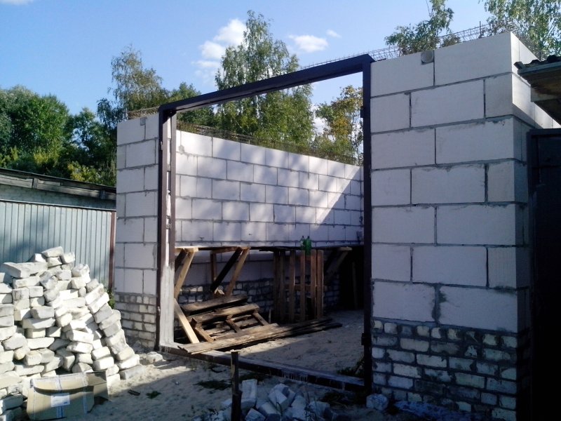 Гараж из пеноблока