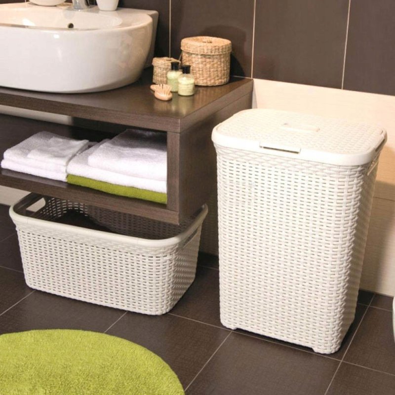 Корзина для белья curver rattan style