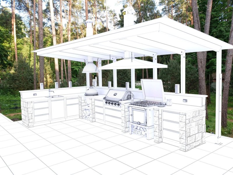 Outdoor kitchen design