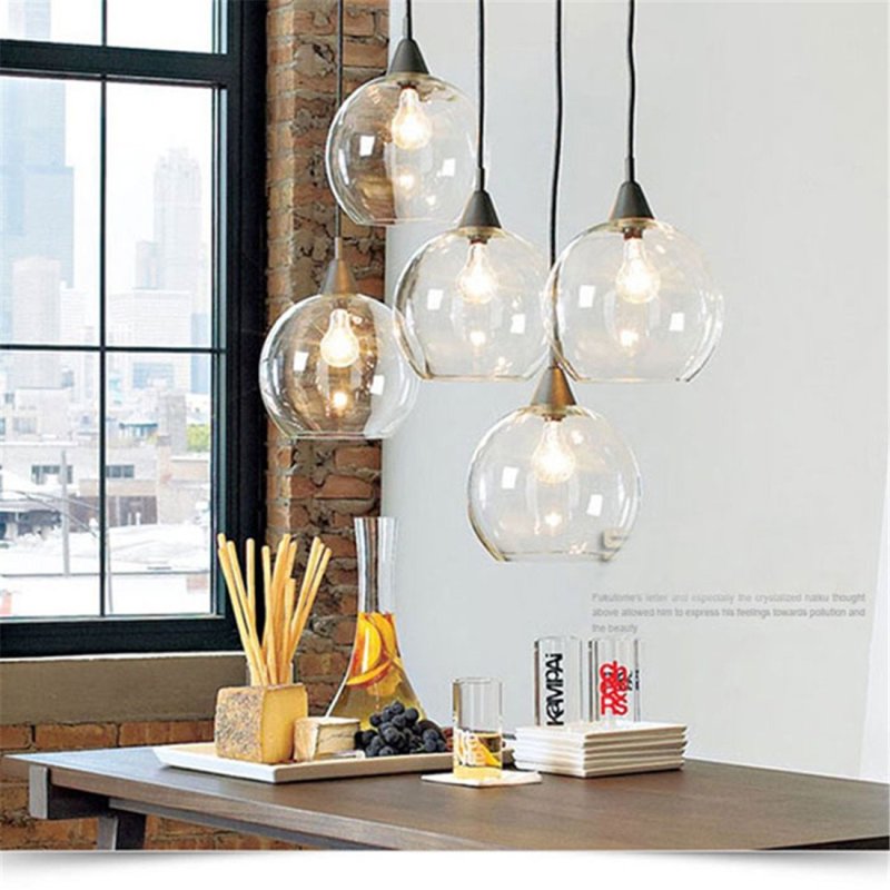 Подвесной светильник glass globe gold loft