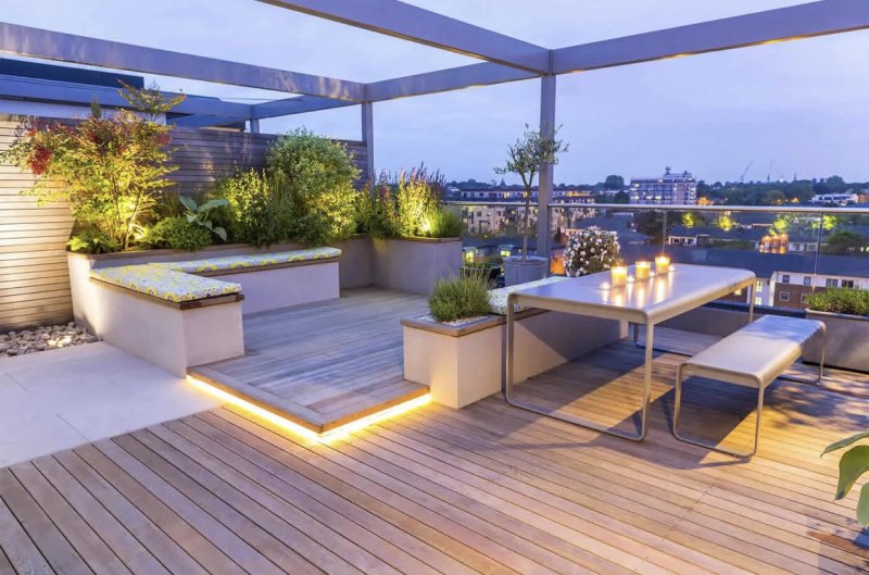 Эксплуатируемая плоская кровля green roof