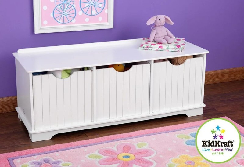 Kidkraft скамья с ящичками для хранения белый
