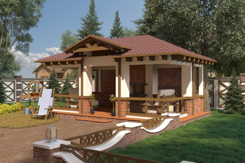 Беседки из кирпича