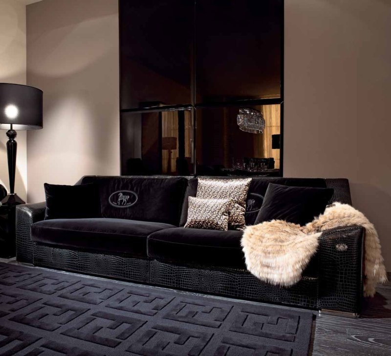Диван fendi casa черный диван