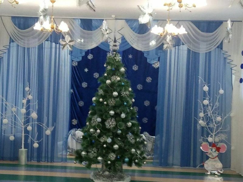 Украсить зал к новому году в детском саду