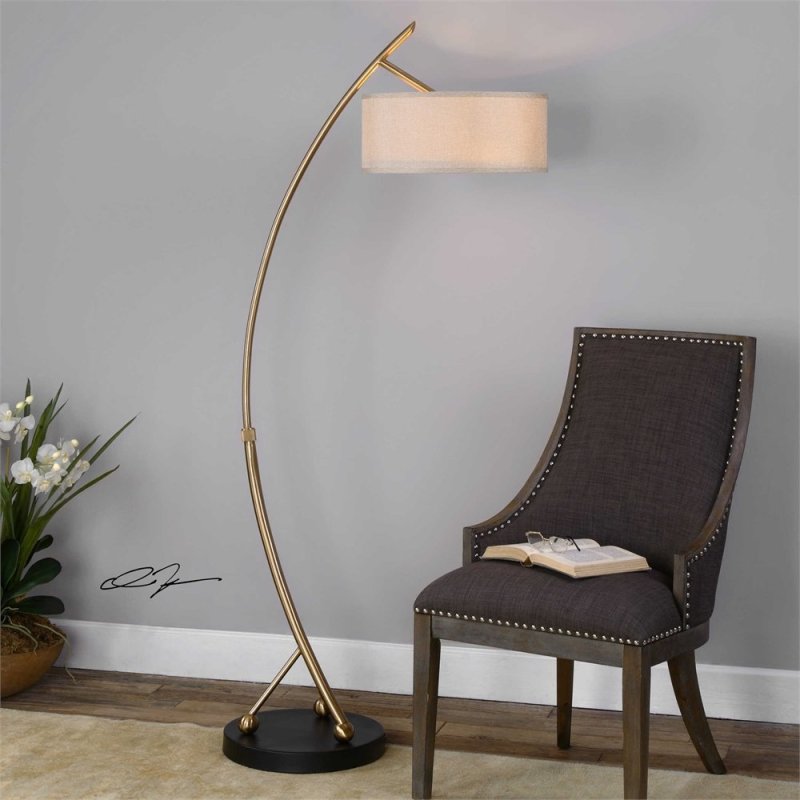 Торшер the arc black metal floor lamp