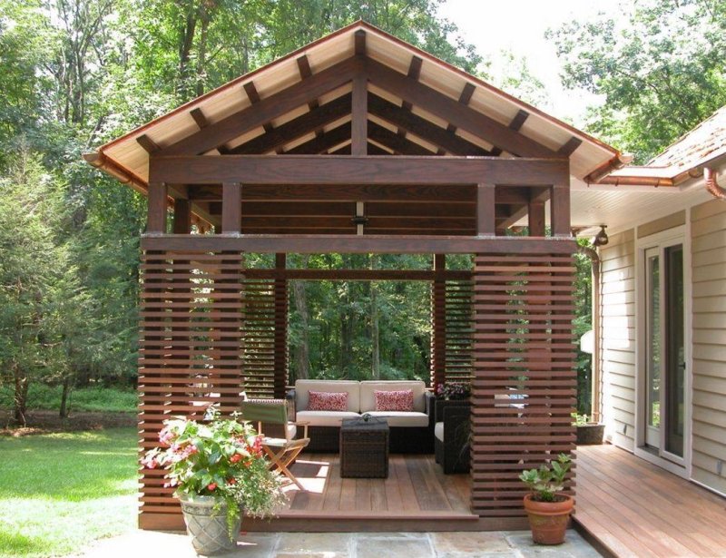 Wooden gazebo беседки