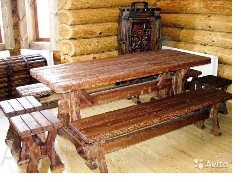Деревянная мебель для бани