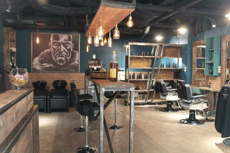Barbershop интерьер лофт