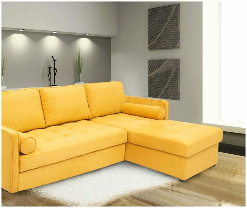 Диван нумо velvet yellow