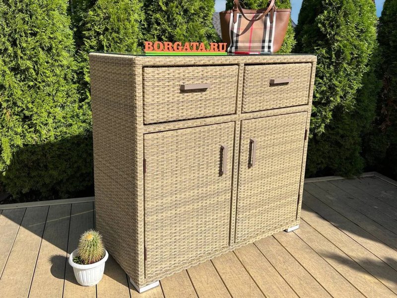 Комод из искусственного ротанга