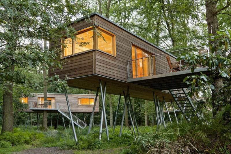 Дом на дереве treehouse баумраум