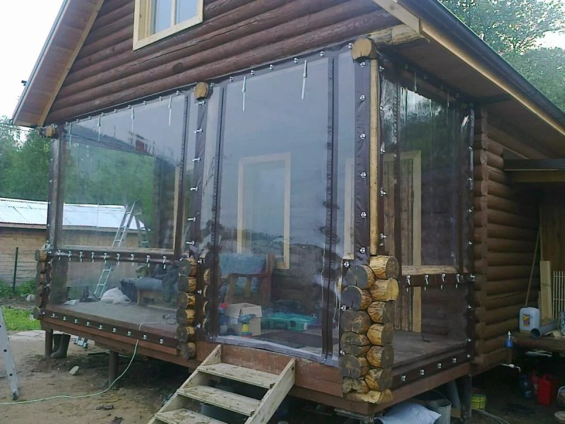 Мягкие окна для беседки
