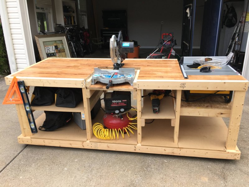 Блочный верстак woodworker