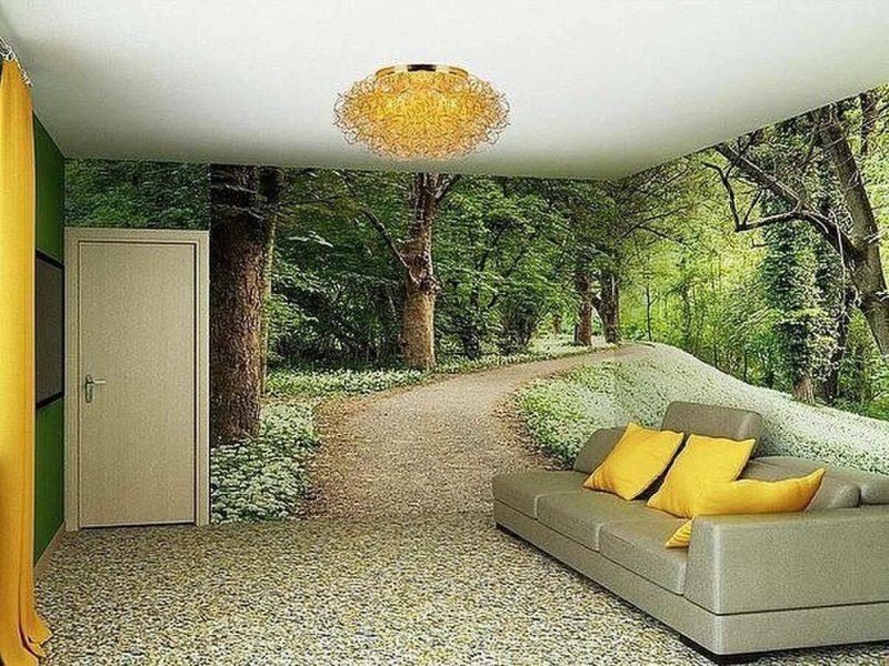 Фотообои в интерьере